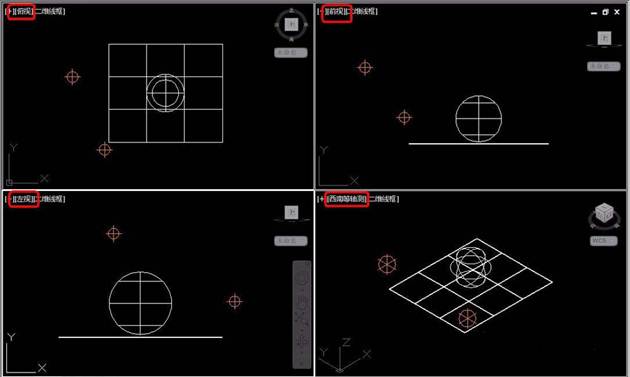CAD中三維對象怎么設置四視圖？