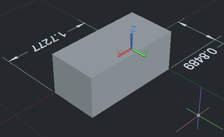 CAD長方體標(biāo)注頂面與底面尺寸的方法