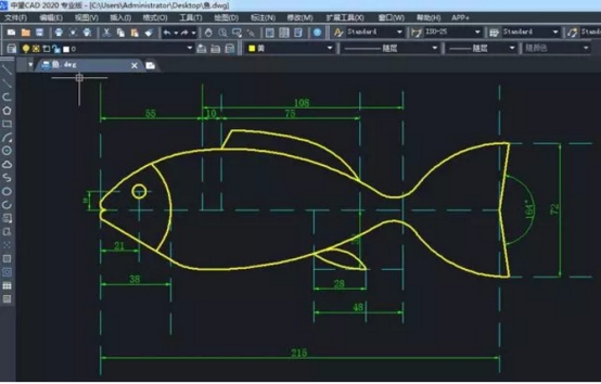怎么用CAD畫魚？